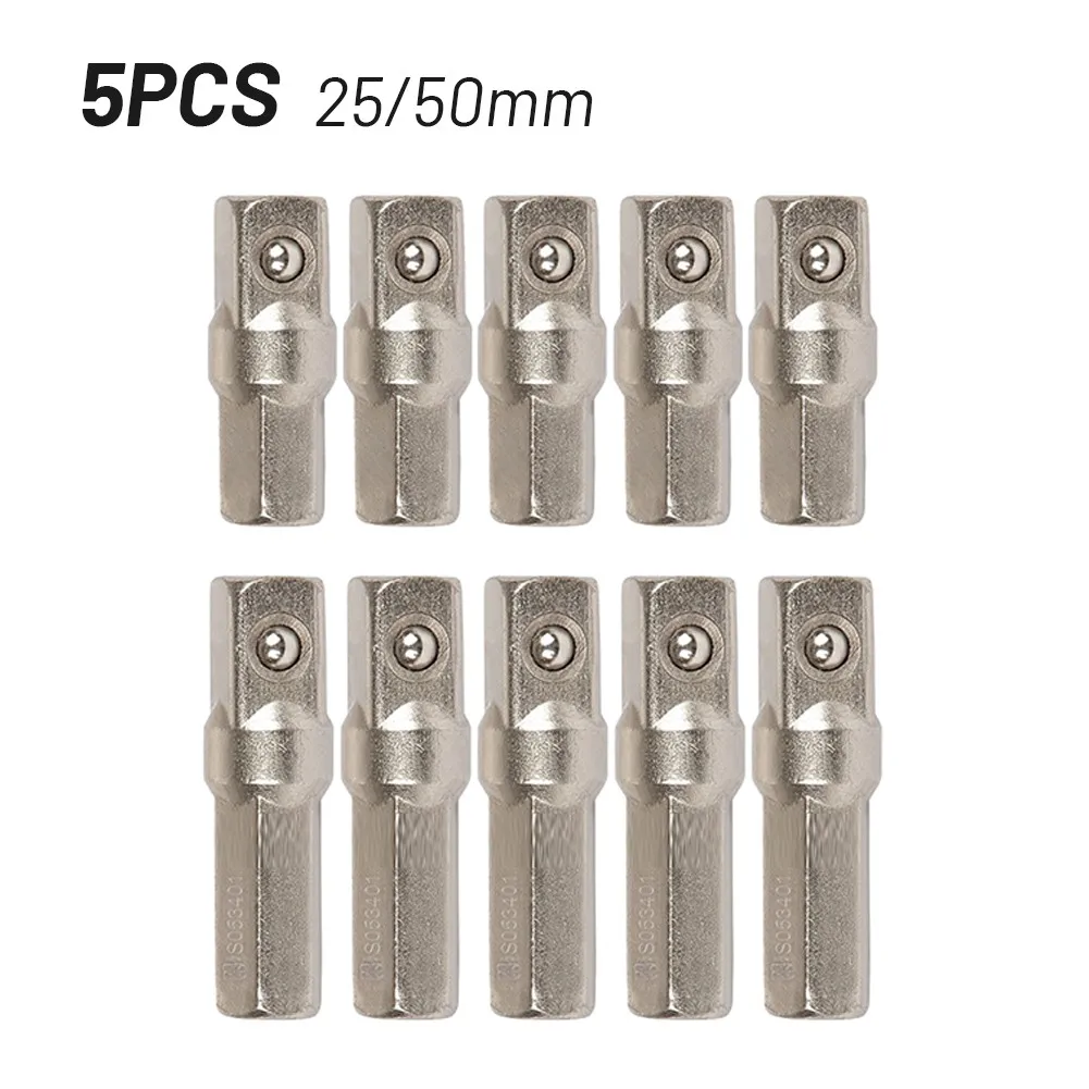 

25mm Or 500mm Link Rod Length 1/4 Driver Adaptor 40CR Alloy Steel 5pcs