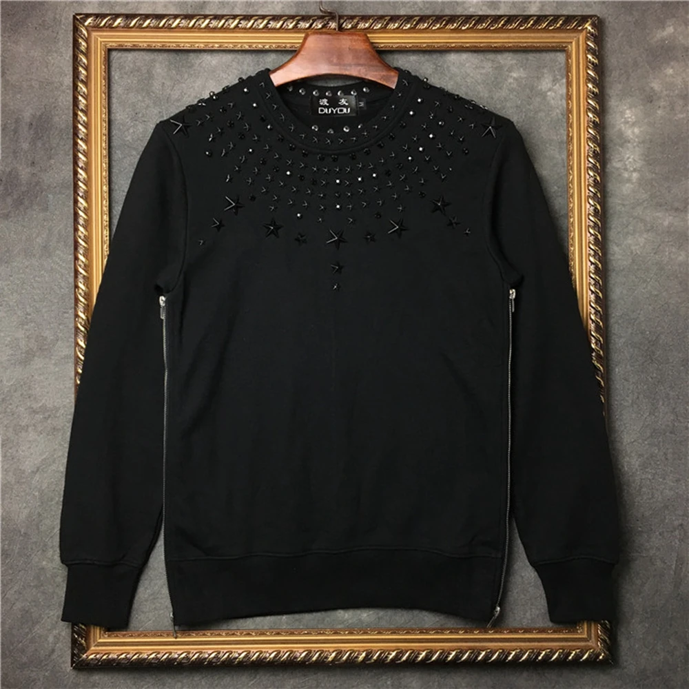 Роскошные Дизайнерские флисовые толстовки DUYOU с капюшоном для мужчин