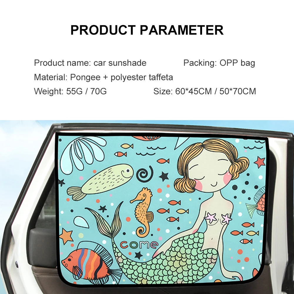 

UV Protect Curtain Side Window Sunshade Cover Universal Car Sun Shade Cover for Baby Kids Cute Cartoon Car Accessories