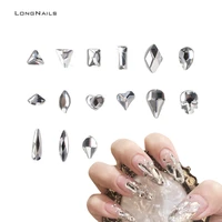 20pcslot clear white flatback nail rhinestones %ef%bc%88skull heart waterdrop rect horse eye fan diy gem glass nail crystal 16
