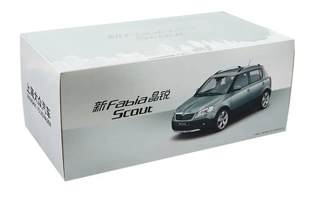 1/18 VW Volkswagen Skoda Fabia разведчик Литые серебряные модели автомобиля коллекция игрушек