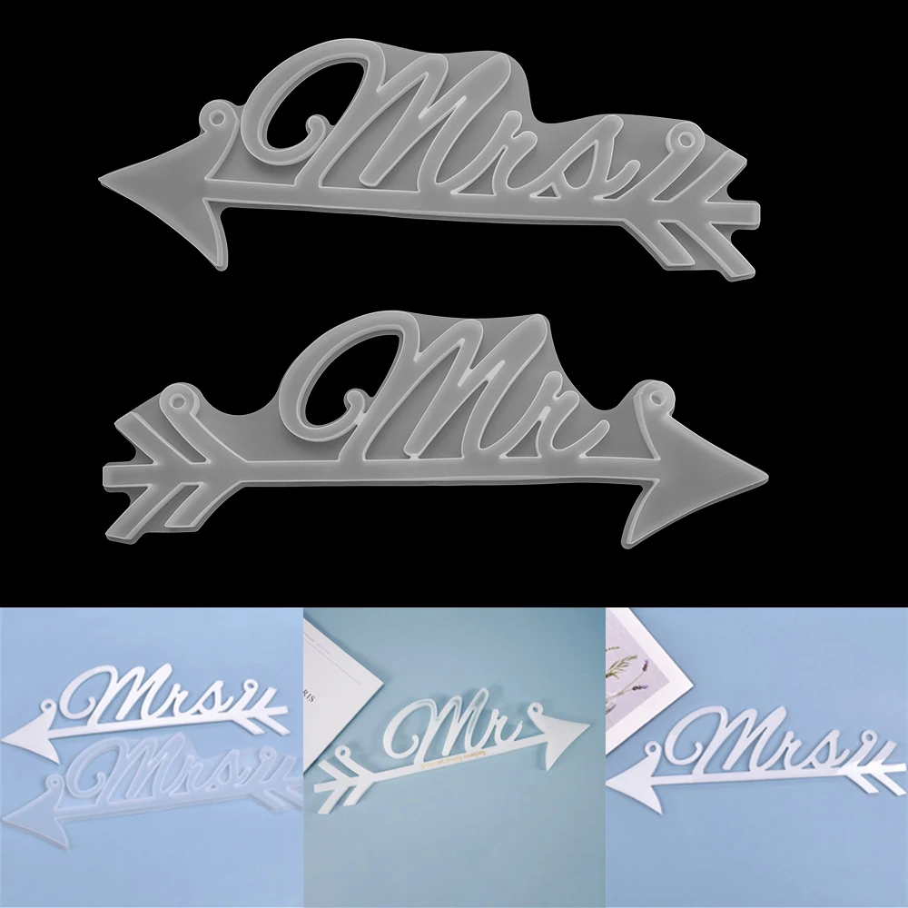Алфавит Mr Mrs буквы из кристаллов эпоксидная смола силиконовая форма дом стрелы