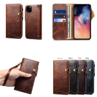 genuine leather flip wallet id pocket stand case for apple iphone 13 12 11 x xr xs pro max flip cover for iiphone 7 8 plus se