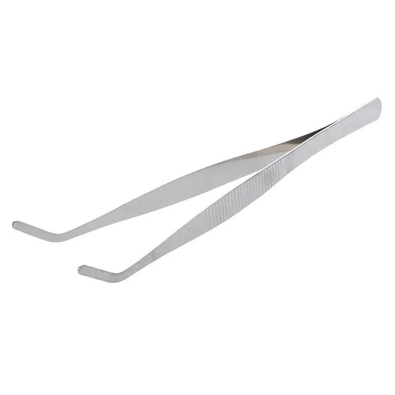 

Promotion! Stainless Steel Tea Tongs Tweezers 7.3 Inch Long Silver Tone