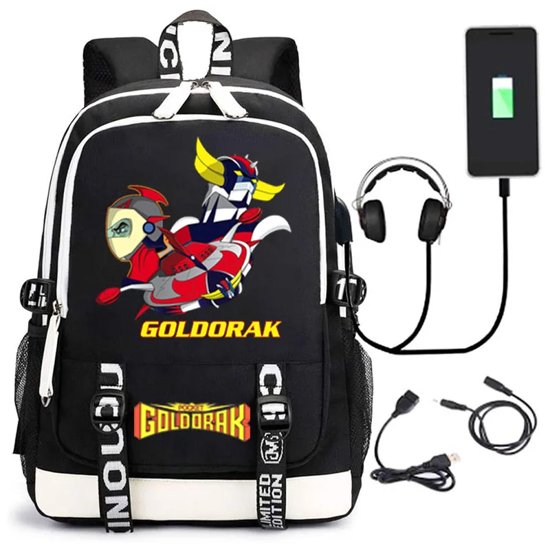 

goldorak backpack USB canvas student bag 2021 new ladies couple backpack ladies Korean version with large capacity