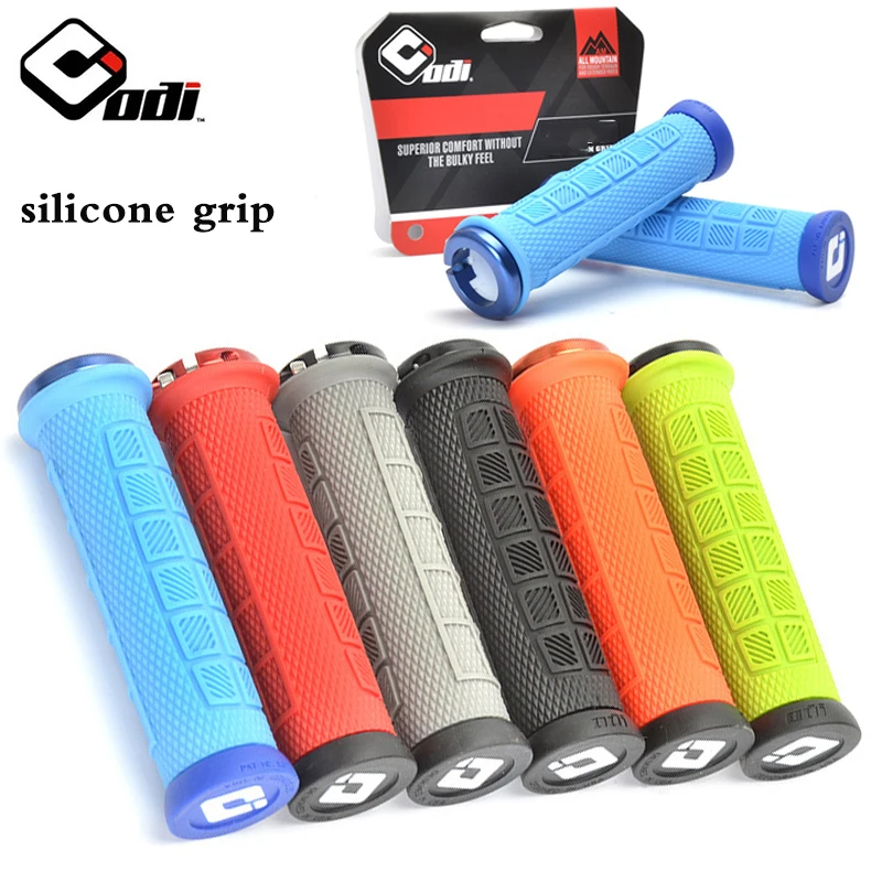 

ODI Bicycle Handlebar Grips Soft Silicone Mountain Bike Handle 22.2mm Bicycle Bar Grips with Lock Ring MTB Grip Cover Bike Part