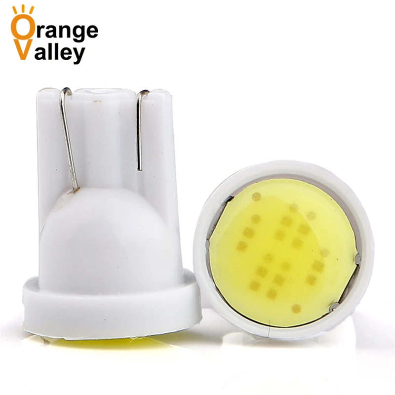 

100 шт., суперъяркие Автомобильные светодиодные лампы T10 LED W5W 194 501 COB