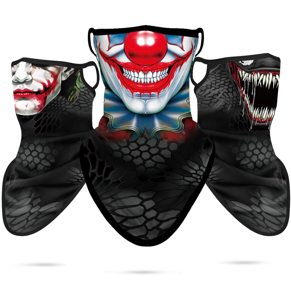 

3D Joker Bandana Earloop Face Mask Kryptek Neck Gaiter Venom Face Shield Cycling Bandanas Multifunctional Headband Ski Balaclava