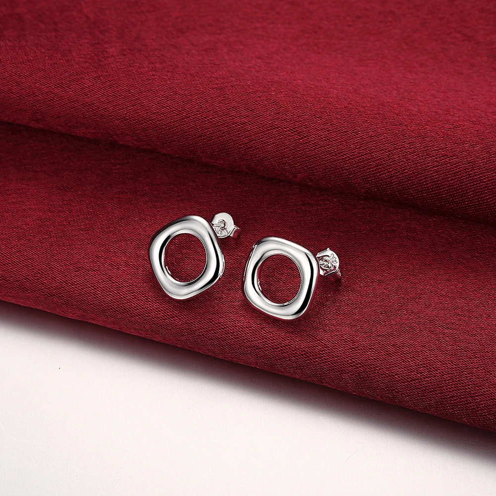 

ZEMIOR White Color Round Small Cube Earrings Creative personality Fashion Jewelry Special Sale Counter Quality Best selling