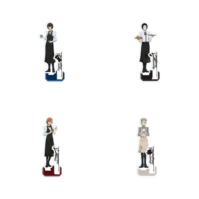 

Anime Bungo Stray Dogs Figure Waiter Cosplay dazai osamu Ryunosuke Akutagawa Acrylic Stand Model Desktop Decoration Fans Gift