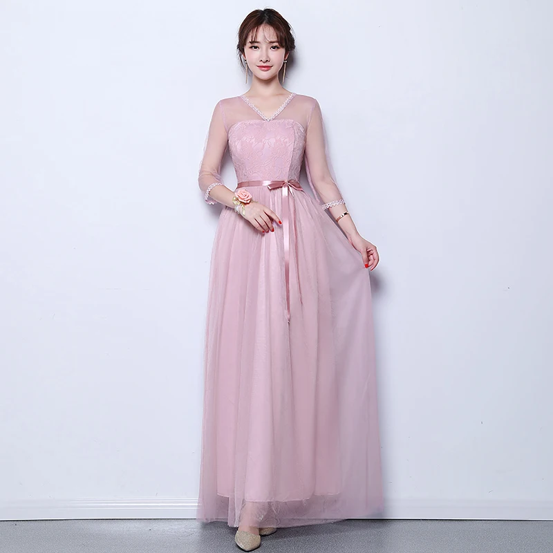 Официальное Платье размера плюс платье подружки невесты длинные женские