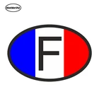 HotMeiNi 13 см x 9,1 см автостайлинг F французская страна код Овальный с французским флагом Автомобильная фотография водонепроницаемые аксессуары