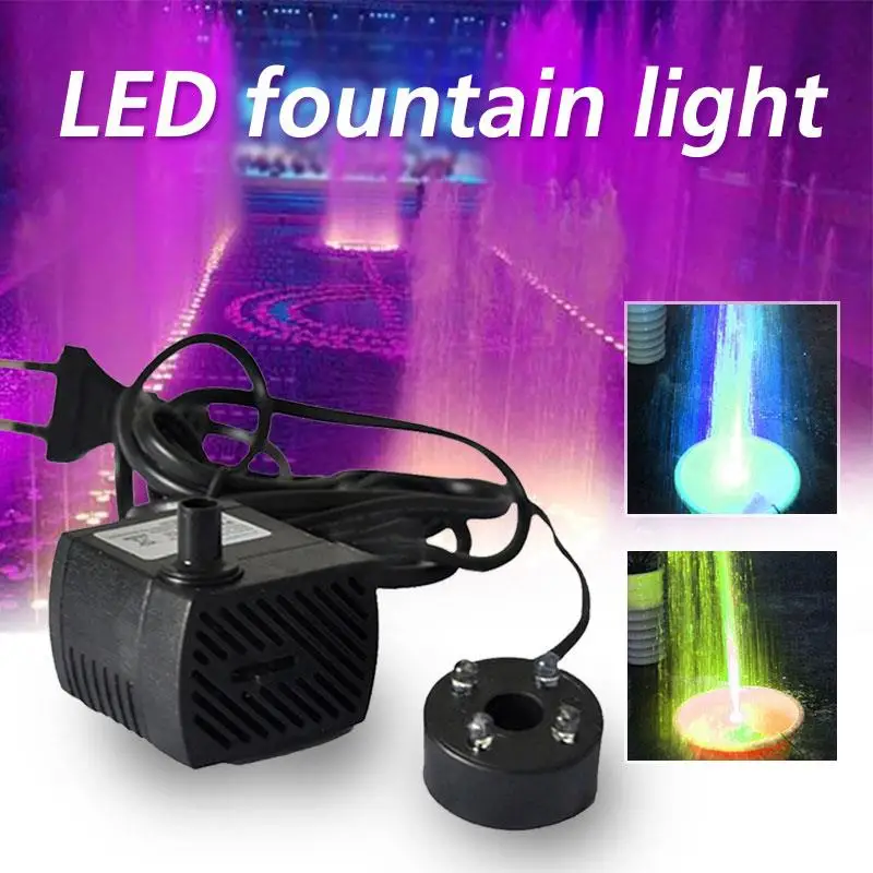 

Water Pump LED Pool Lights Electric Submersible Pond Fish Decorative Lamp Festival Fountain Pool Lamp Fashion 4LED Wedding
