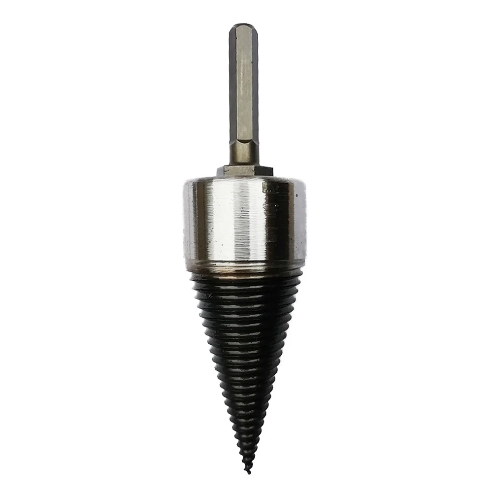 

Wood Splitter Punch Tool Farm Drill Bit Outdoor Heavy Duty Home Carbon Steel High Speed Hexagonal Shank Screw Cone Cutting