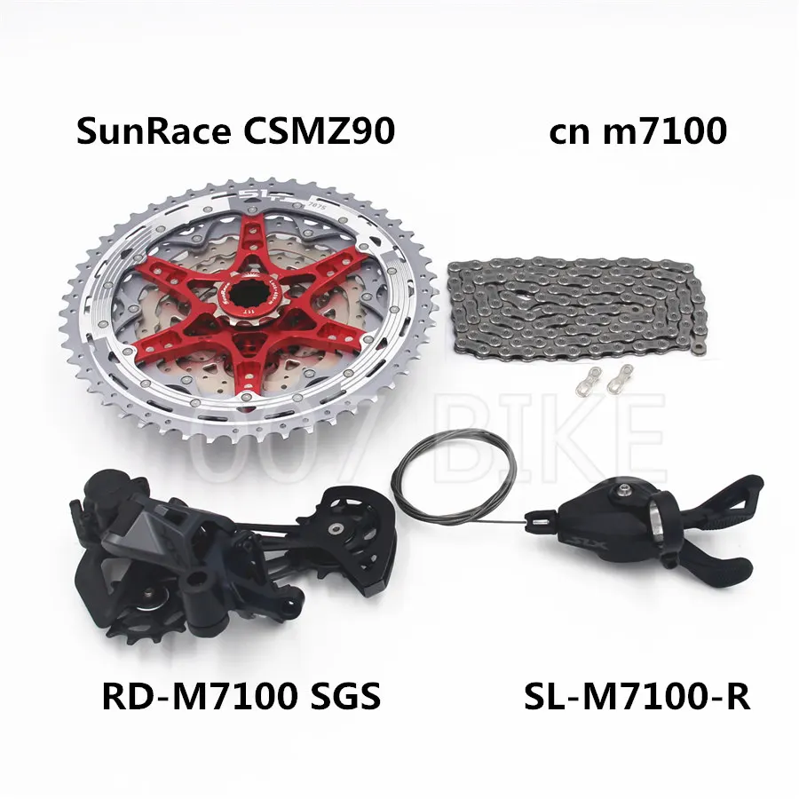 SHIMANO DEORE SLX M7100 комплект горного велосипеда MTB 1x12-Speed 51T SL+ RD+ CSMZ90+ X12 M7100 переключатель заднего хода