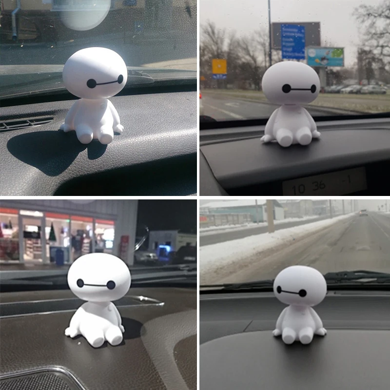 

Car Big Hero Doll Toys Ornament Accessories Ornaments Cartoon Baymax Robot Shaking Head Auto Interior Decoration Car-Styling