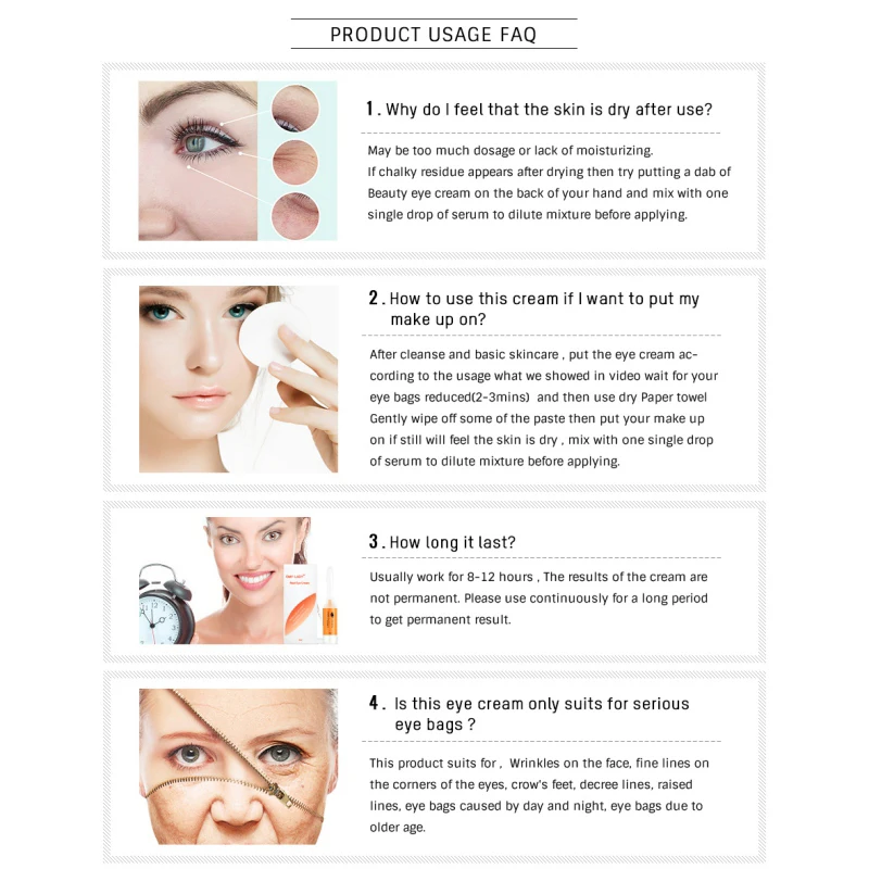 Крем для глаз мгновенное удаление мешков под глазами укрепляющий крем против