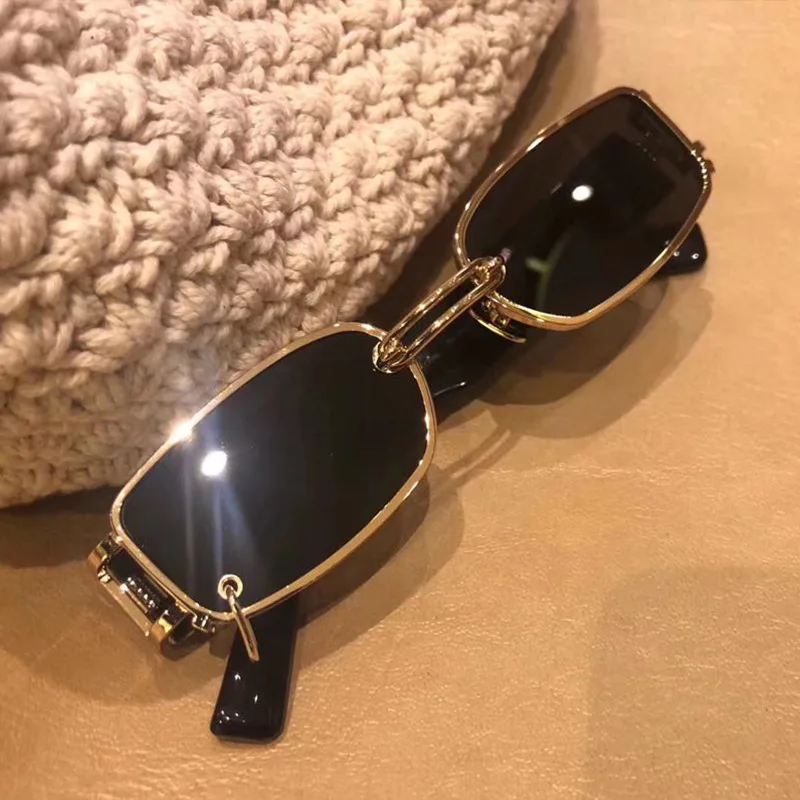 

2021 Popular Fashion Small heavy Rectangle Women Luxury Sunglasses Brand Designer Vintage Punk Men Sun Glasses Shades UV400