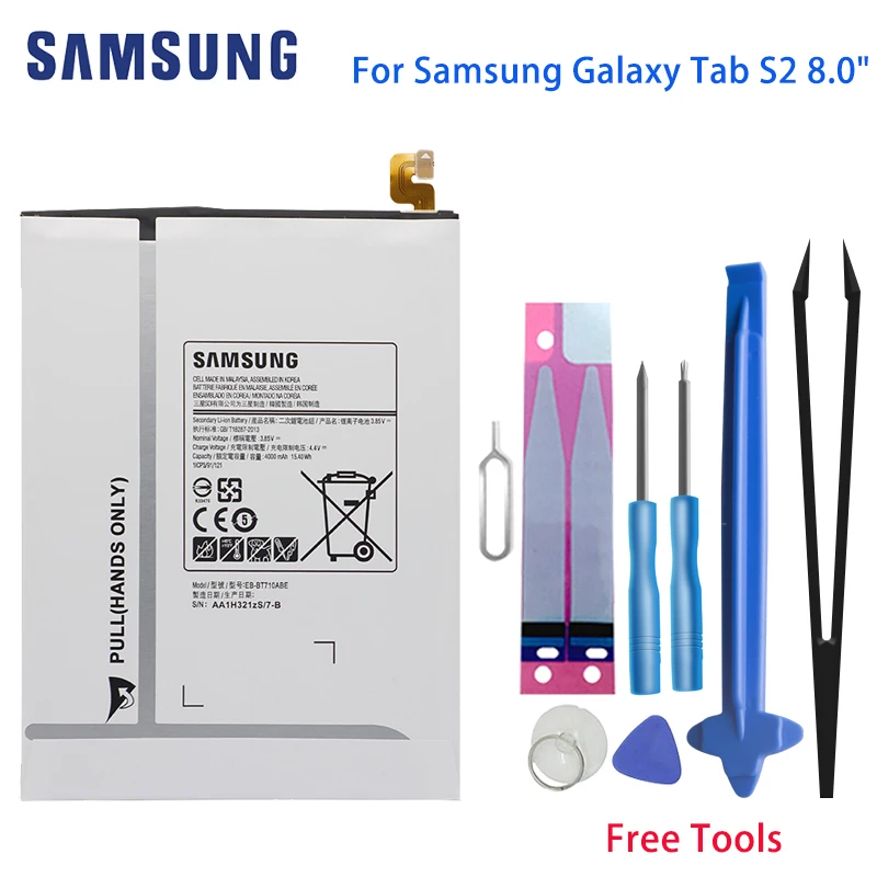 Оригинальный аккумулятор для планшета Samsung Galaxy Tab S2 8 0 EB-BT710ABE 4000 мАч дюйма T710 T713 T715
