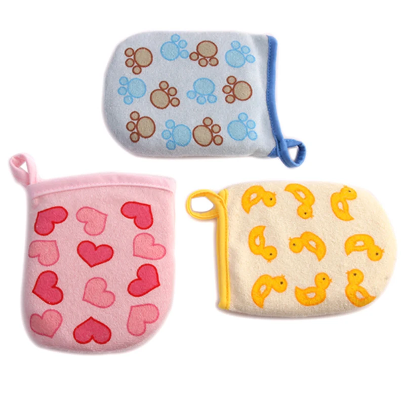 Новинка 2018 3 стиля мультяшный дизайн Мягкая Детская щетка для ванны перчатка душа