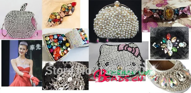 Оптовая продажа блестящие стеклянные бусины для украшения одежды|sew on|sew on