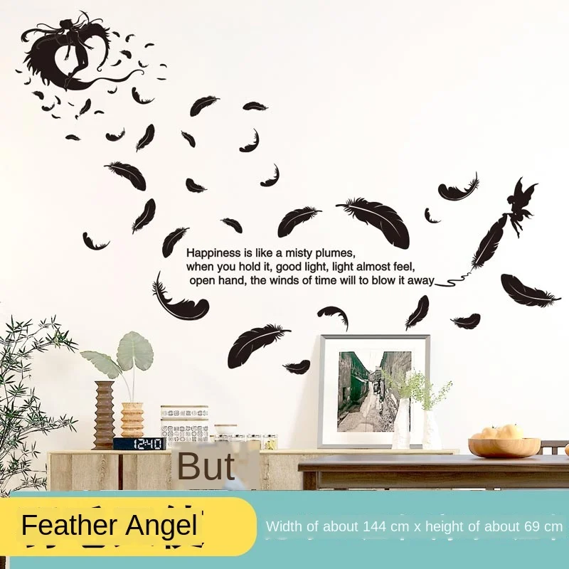 Room bedroom decoration painting background wall layout ins stickers 3D stereo interior | Дом и сад