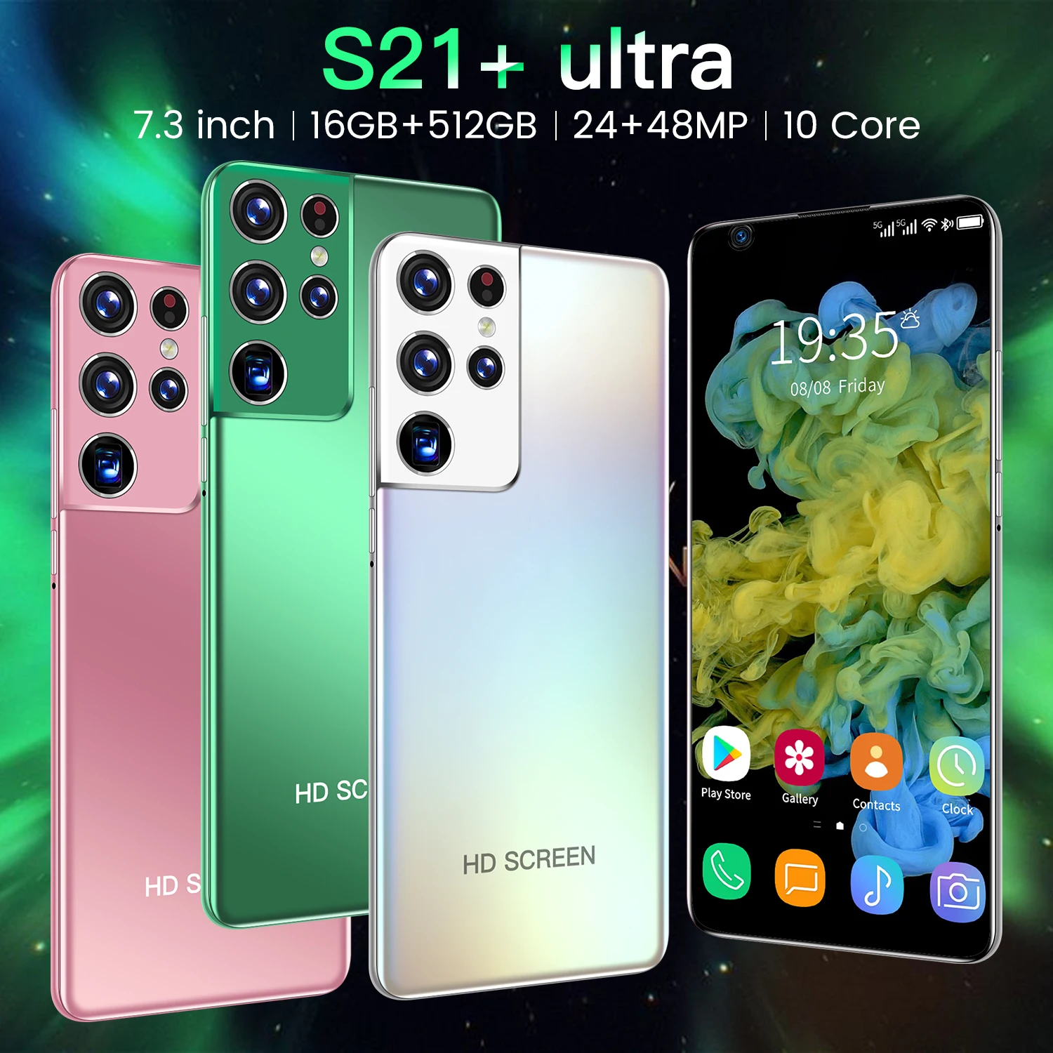 Глобальная версия S21 + Ультра 7 3 дюймовыйж Смартфон Android 10 0 16 Гб Оперативная
