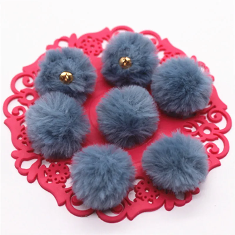 20pcs 25mm Mix Colors Imitate Rabbit Fur Fabric Covered Round Bead Ball Pendant Home Garden Cabochon Crafts Jewelry DIY | Дом и сад