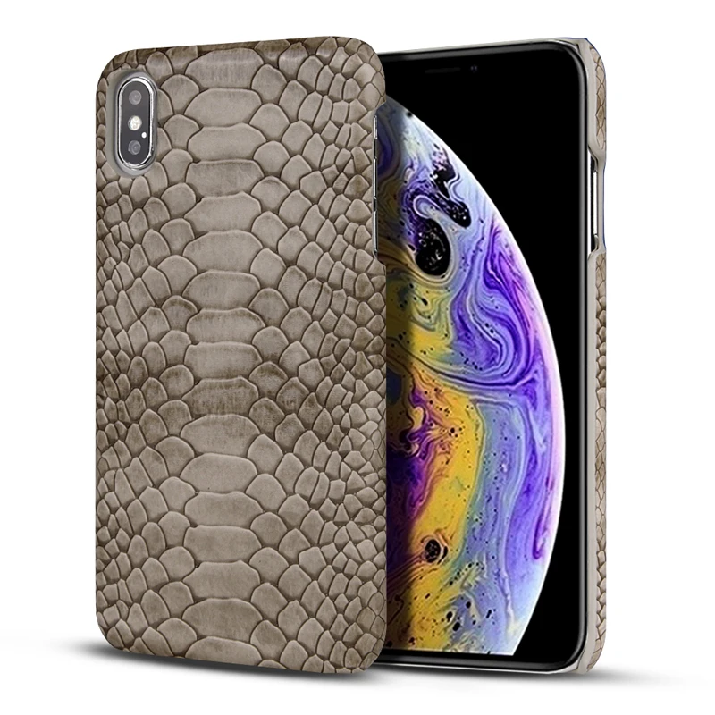 Чехол для iPhone XR XS задняя крышка телефона змеиная кожа защитный чехол 7 8 Тонкий