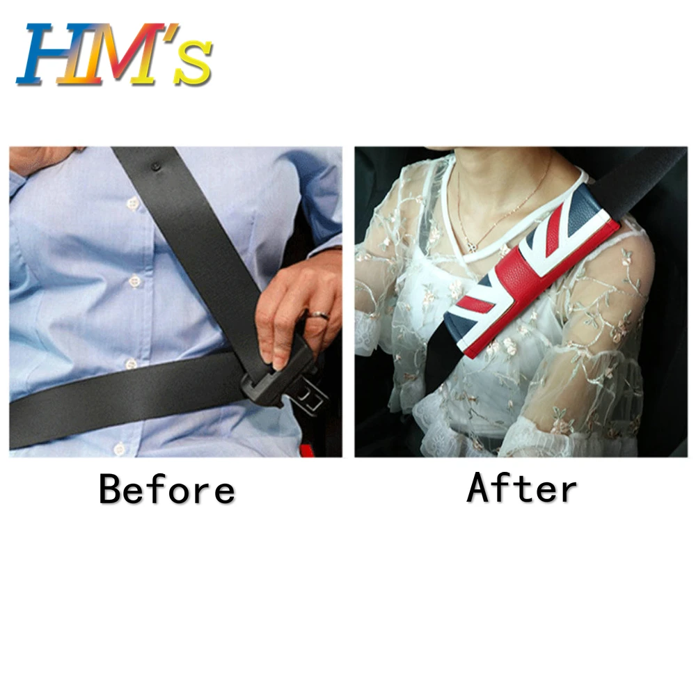 For Mini Cooper R56 F56 F55 Car Seat Belts Covers Padding for Countryman R60 F60 for Mini Clubman F54 R55 Seat Belt Protective