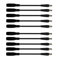 10 pieces of 5 5 x 2 1mm reverse polarity converter cable for electric guitar piano pedal accessories