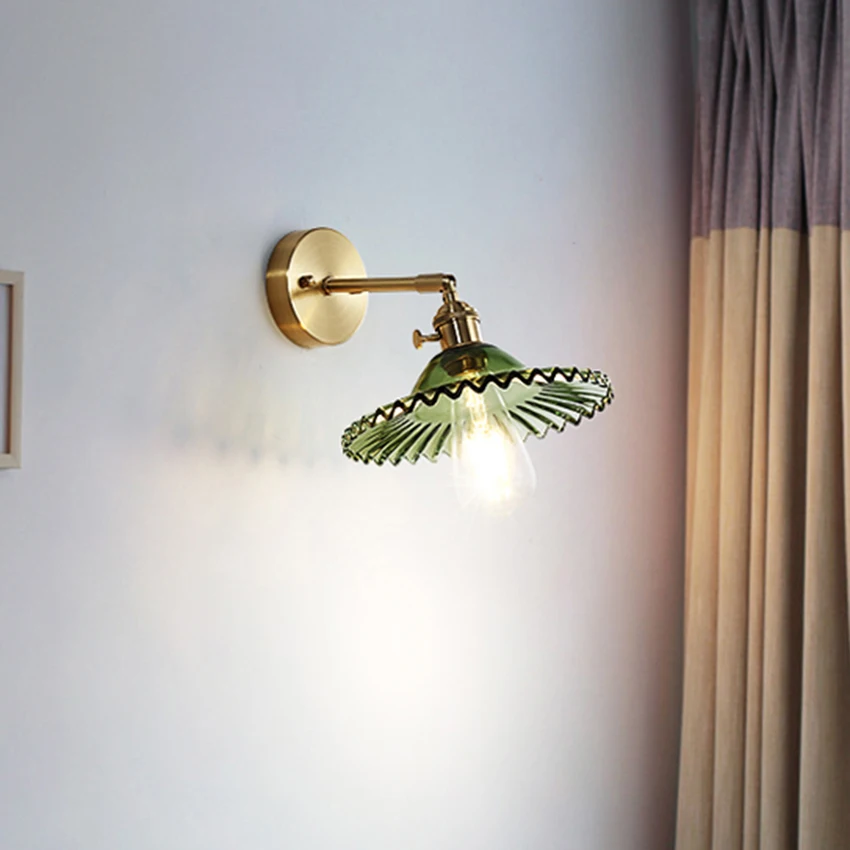 Скандинавский латунный прикроватный настенный светильник для ванной комнаты