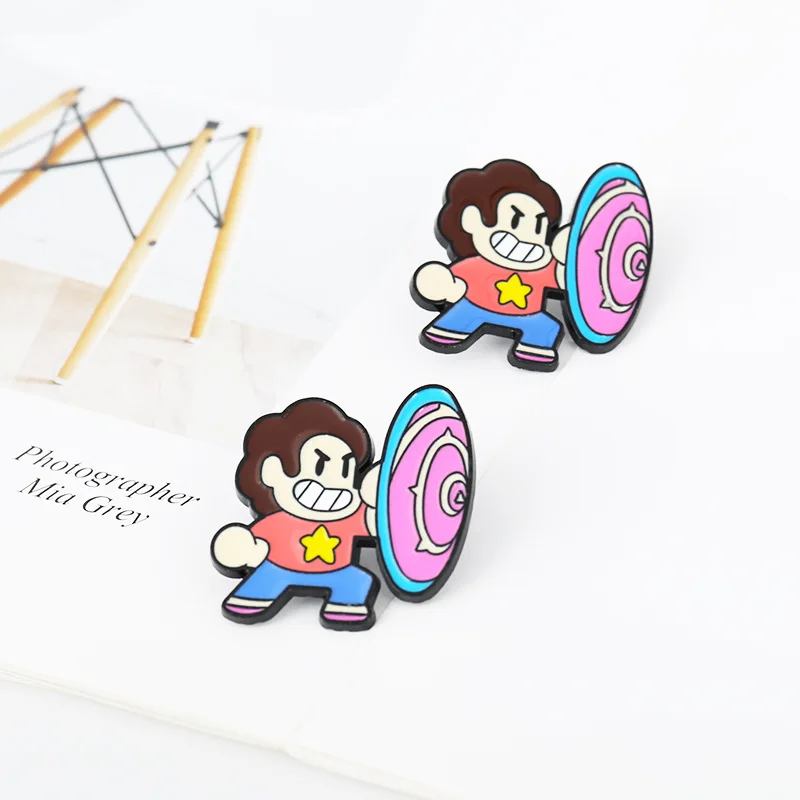 Стивен Вселенная щит значок брошь на рюкзак декоративная игла | Дом и сад