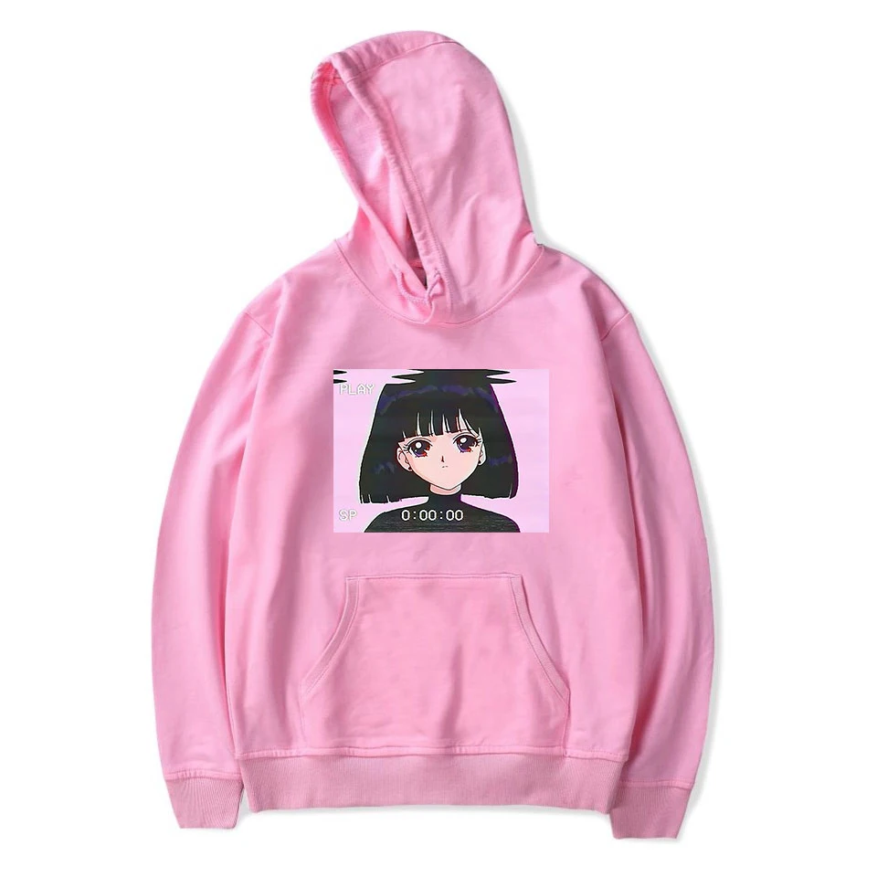 

High Quality Vaporwave Hoodies Men/Women Fashion Casual Harajuku Anime Hoodie Print Vaporwave Men's Sweatshirts Clothes