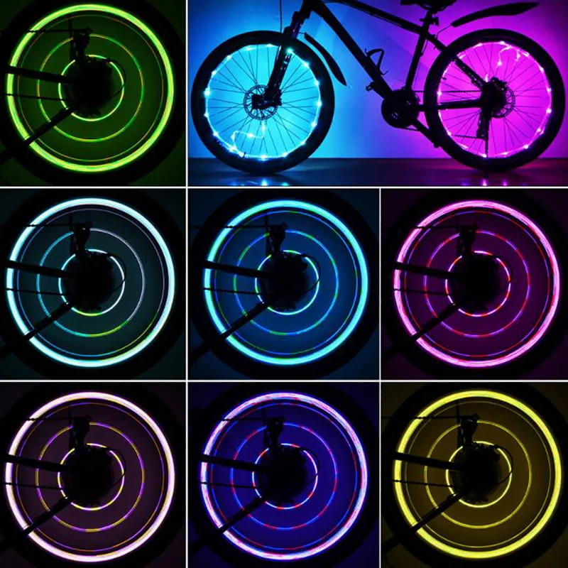 20LED 2M Bike String Light Waterproof Bicycle Cycling Rim Lights LED Wheel Night Strip Lamp | Лампы и освещение