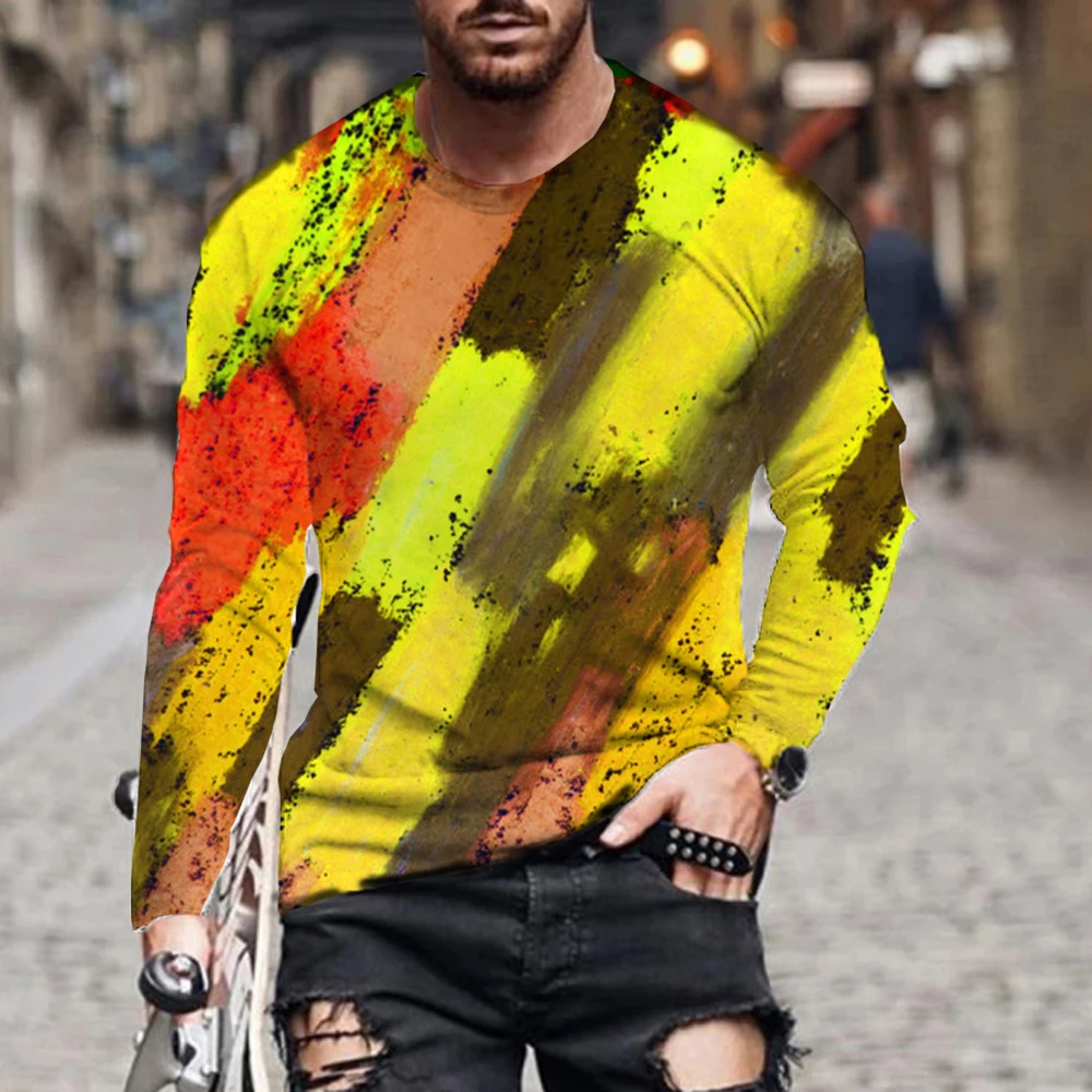 

Футболка мужская градиентная с длинным рукавом и 3D-принтом, длинная рубашка с рисунком свиньи для спортзала, топ с рисунком для мужчин и жен...