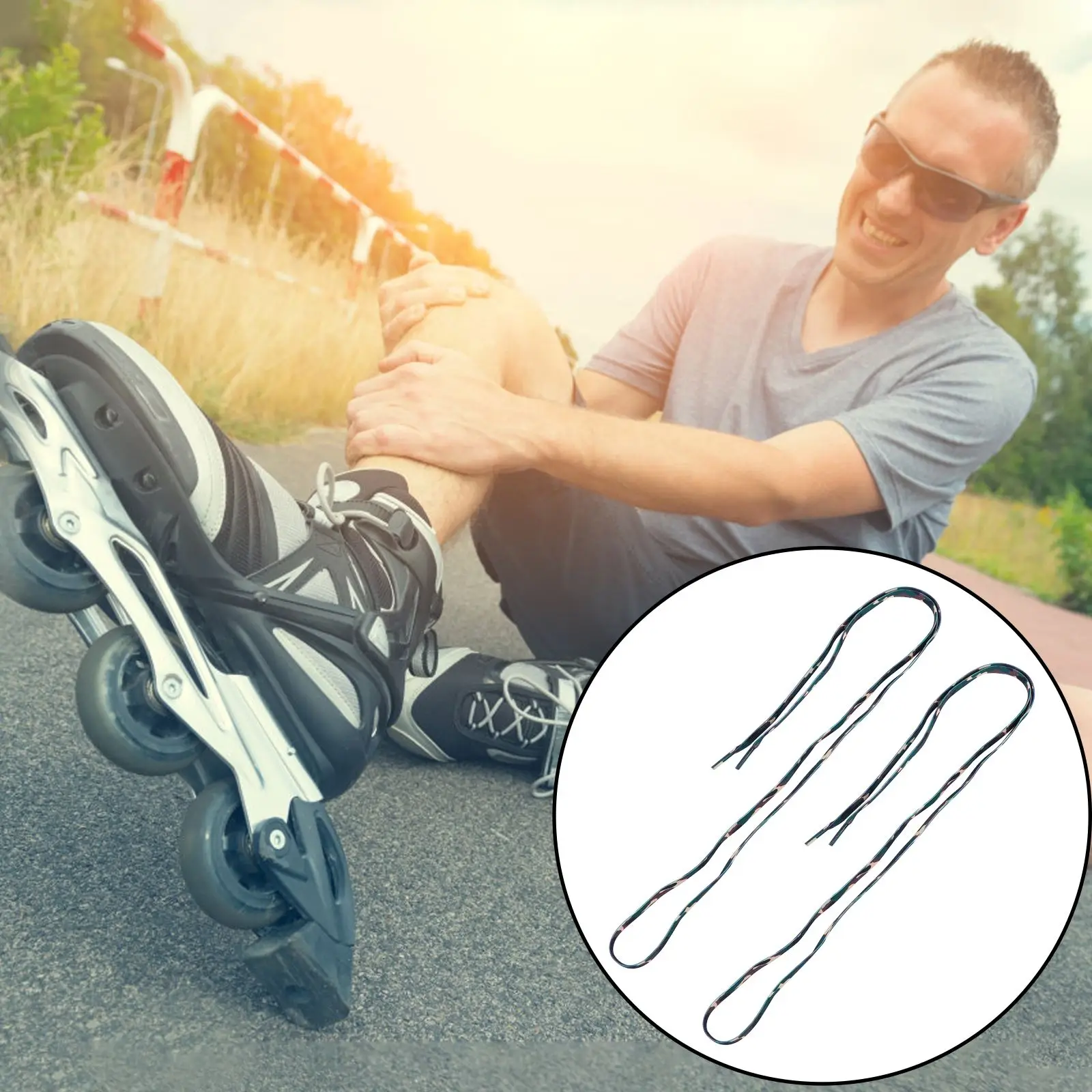 

10Pcs Universal Elastic Sneakers Laces Green Camouflage Pattern Flat Shoelaces