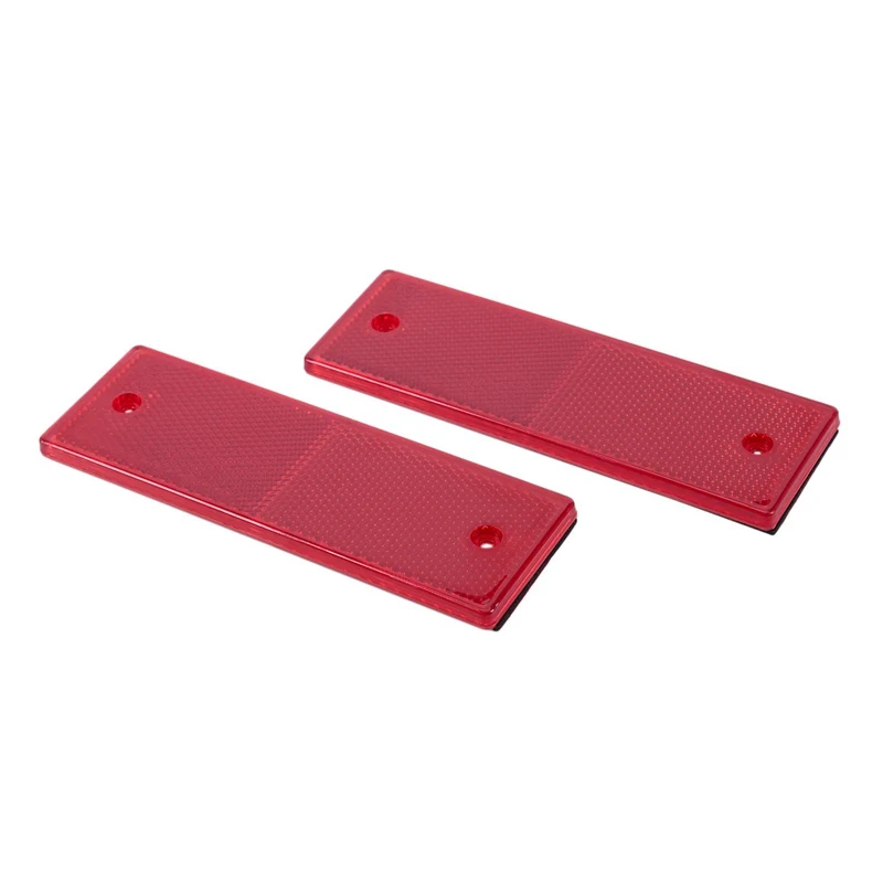 

2 Pieces Reflective Reflector Warning Plate Sticker for Car Safety Red