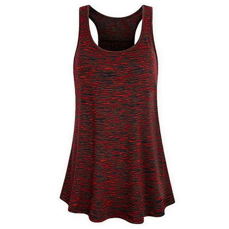dark red 2 LOOZYKIT, женская спортивная майка для занятий йогой, фитнесом, без рукавов, топ для йоги, майка для бега, топы, тренировочный жилет, спортивная одежда для бега - Цвет: dark red 2