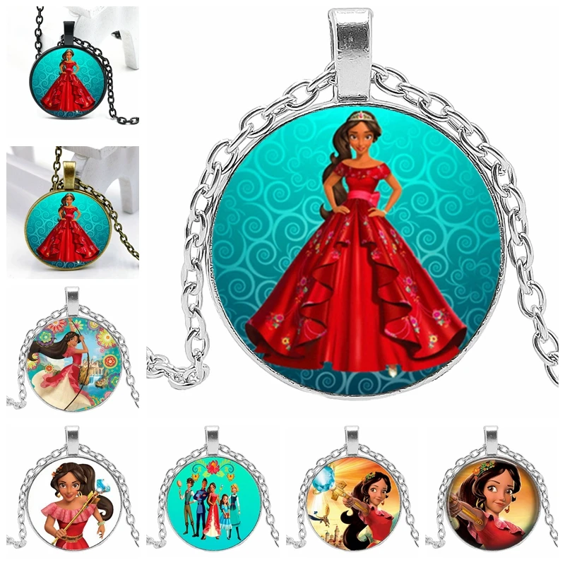Новинка 2020 ожерелье из фильма Окружающая мультяшная принцесса 3 цвета стеклянное