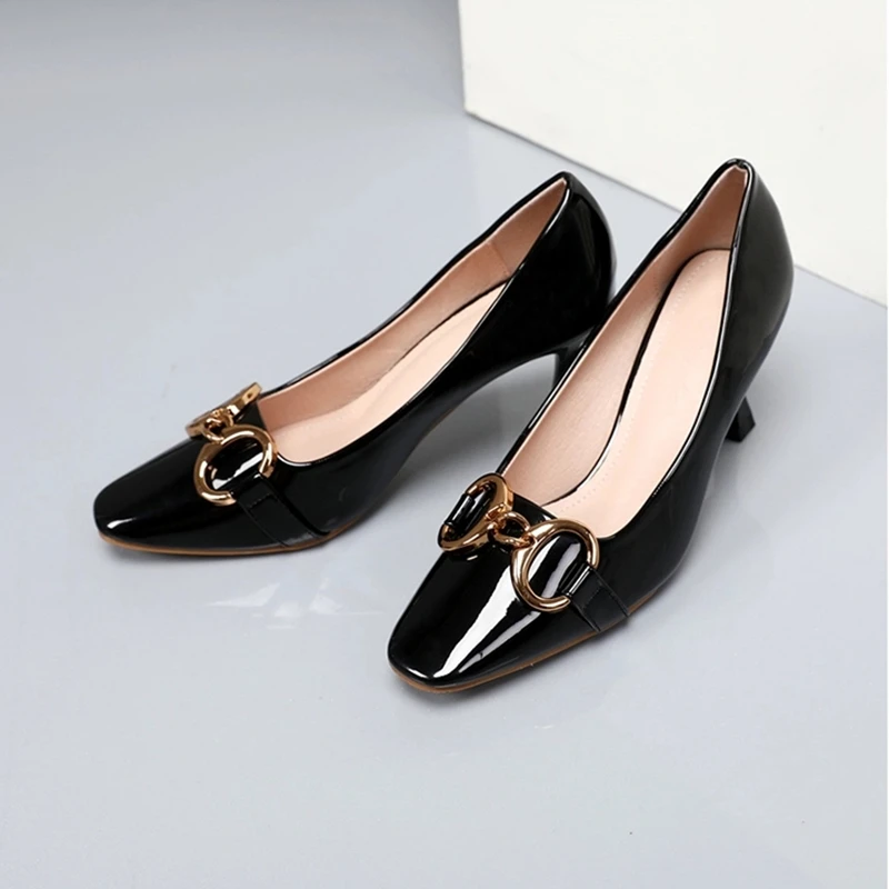 

Classics High Heels New Woman Pumps Shoes Patent Leather Lady Girls Wedding Dress Fashion Designer Business Shoes For Femal 2021