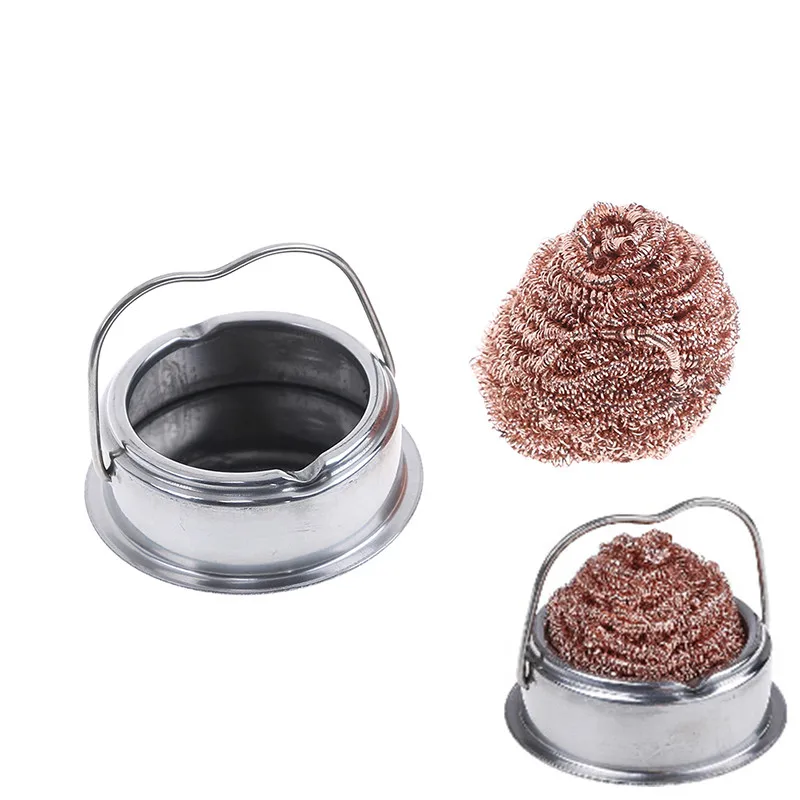 

1 Set Wire With Stand Set Welding Solder Iron Tip Cleaner Cleaning Steel