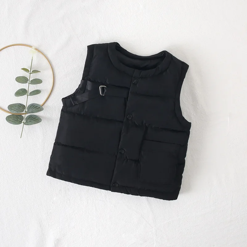 Новинка зимы 2019 детская одежда детский хлопковый жилет на пуху без рукавов с