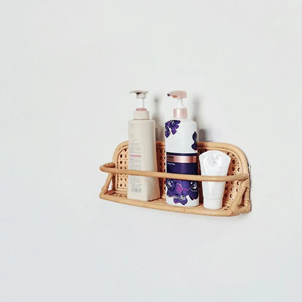 

Rattan Wall Hooks Rattan Rack Hand Home Woven Rattan Wall Hanging Storage Basket Hanging Hook Clothing Storage Box Racks