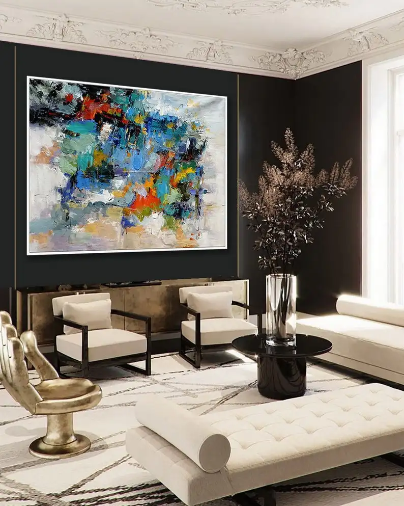 Goede Hand Geschilderd Moderne Schilderkunst Canvas Art Home Decor Hedendaagse Abstract Grote Wall Art Super Grote Oversize Acryl Olie Art