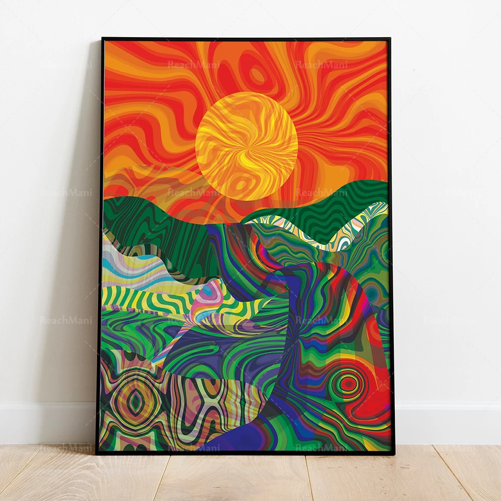 Психоделическая печать DMT психоделический инопланетянин художественное