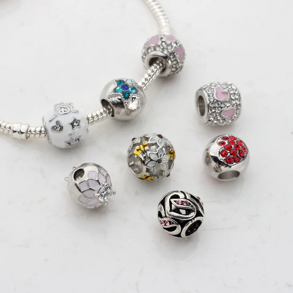 2022 New Fashion Alloy Inlaid Haoshi Color Macroporous Beads Necklace Bracelet Handmade Accessories Various Styles Best Sellers