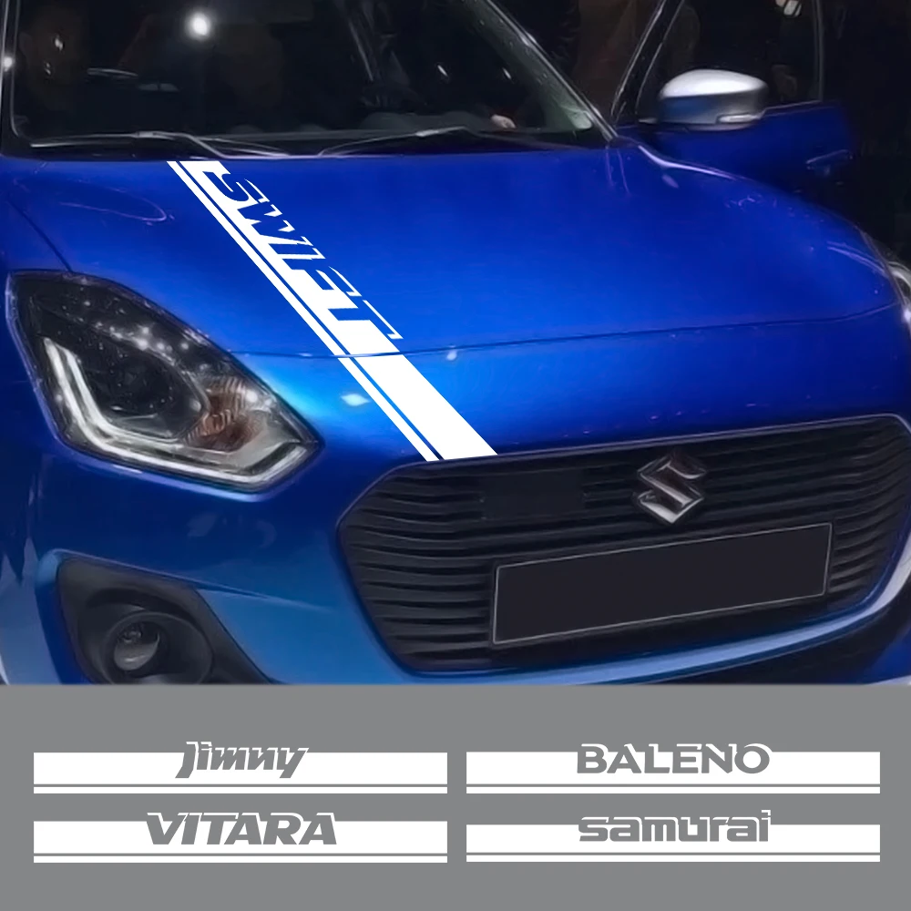 2022 спортивные наклейки на капот автомобиля Suzuki Swift Jimny Baleno Vitara SX4 Ignis Alto Samurai Grand