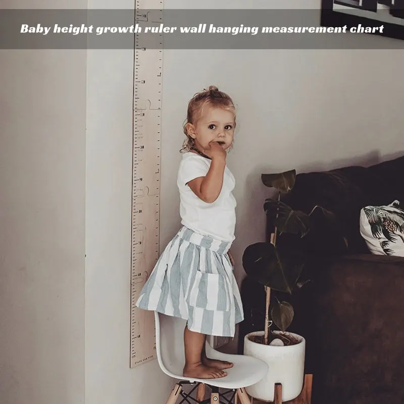 Скандинавская деревянная диаграмма роста высоты линейка для детской комнаты