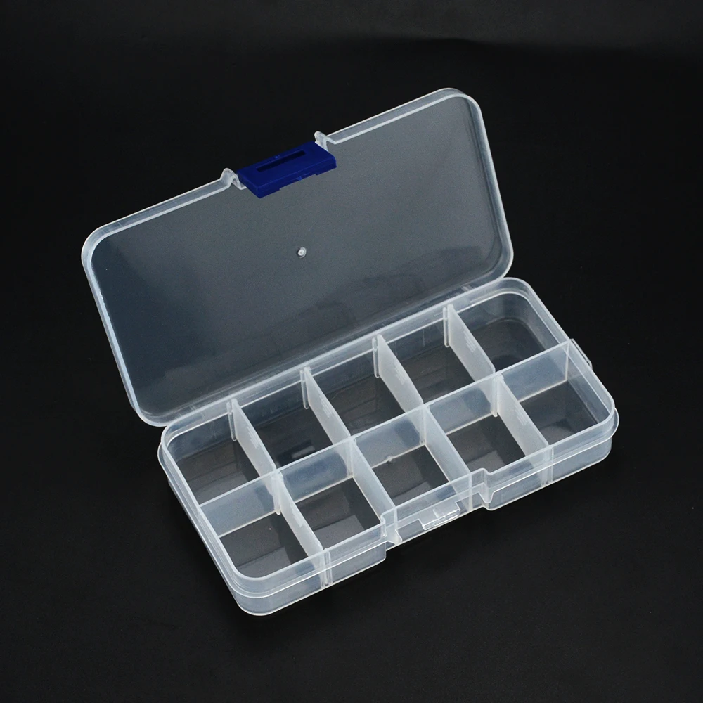 Прозрачная коробка для хранения Нейл арт пластиковая ювелирных изделий колец